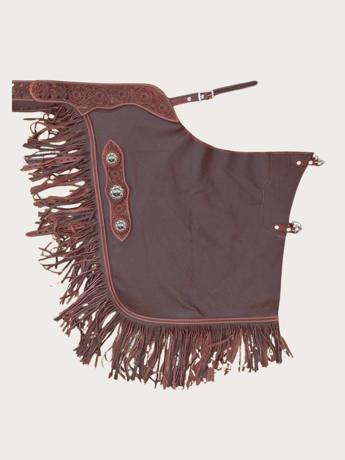 Western Chink Chaps GLATTLEDER mit Conchos